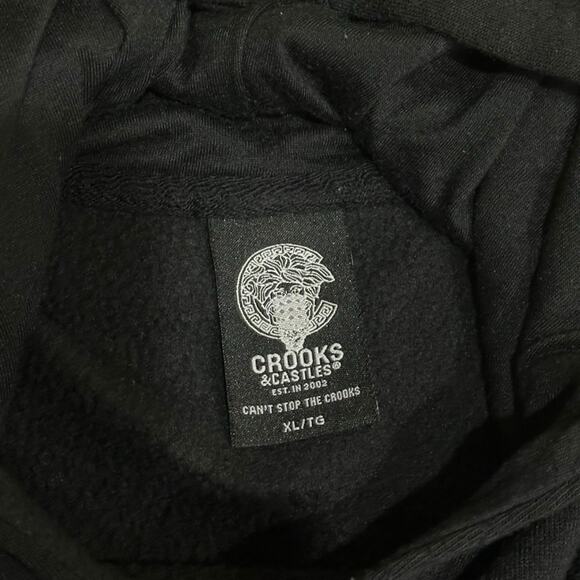 Crooks & Castles Hoodie Sweatshirt Men's Size XL Logo Graphic Pullover Fleece - Picture 2 of 5